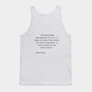 Jean Rhys Reading Quote Tank Top